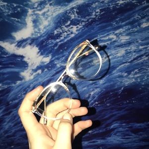 Gold Non-Prescription Glasses